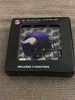 NFL 5D Technology Coaster Set Minnesota Vikings